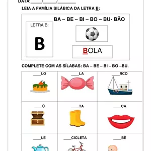 Imagem de capa para o Ebook Apostila atividades com as sílabas