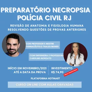 Imagem principal do produto Curso Preparatório Necropsia Polícia Civil-RJ