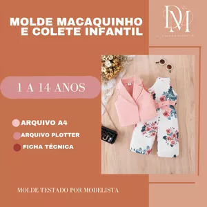 Imagem de capa para o Ebook MOLDE MACAQUINHO E COLETE INFANTIL