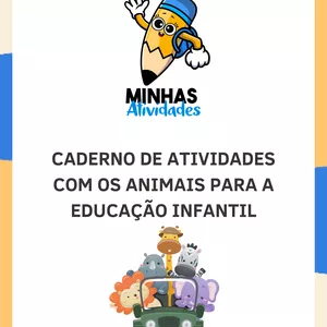 Imagem de capa para o Ebook Caderno com 15 Atividades com Animais para Educação Infantil