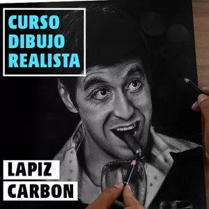 Imagen de portada para Curso online Curso De Dibujo Con Carbón - Retrato Realista Tony Montana