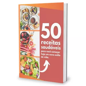 Imagem de capa para o Ebook 50 Receitas Saudáveis