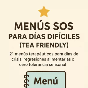 Imagen de portada para Ebook “Menús SOS para Días Difíciles (TEA Friendly)”