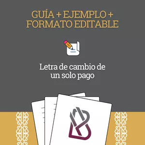 Imagen de portada para Curso online Letra de cambio de un solo pago (Guía + Ejemplo + Formato Editable)