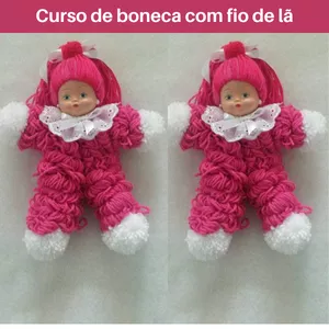 Imagem de capa para o Curso online Boneca com fio de Lã  artesanal