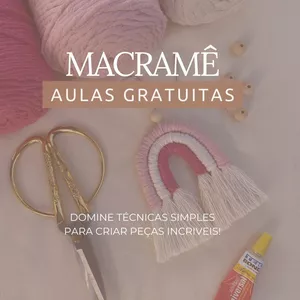 Imagem de capa para o Curso online MACRAMÊ: Aulas Gratuitas