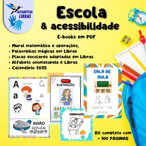 Imagem de capa para o Ebook Escola com acessibilidade visual - em LIBRAS