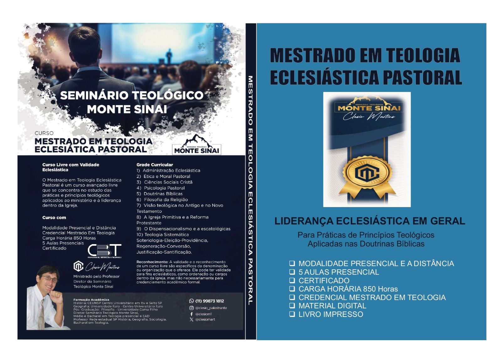 Imagem de CURSO  MESTRADO EM TEOLOGIA ECLESIÁSTICA PASTORAL  criado por Palestrante  Clesio Martins  na hotmart