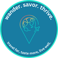 Wander. Savor. Thrive. logo