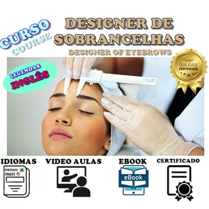 CURSO DESIGNER SOBRANCELHAS- 70% DE COMISSÃO