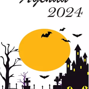 Imagem de capa para o Ebook Agenda 2024 Halloween