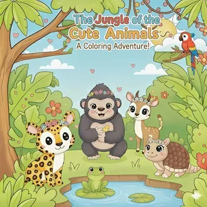 Imagen de portada para Ebook Libro de colorear animales tiernos: 10 páginas de relajación