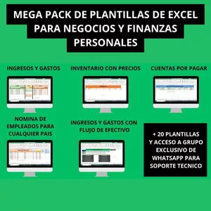 Imagen de portada para Curso online MEGA PACK DE PLANTILLAS DE EXCEL PARA NEGOCIOS Y FINANZAS PERSONALES