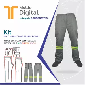 Imagem de capa para o Curso online kit molde Digital Calça Uniforme Profissional
