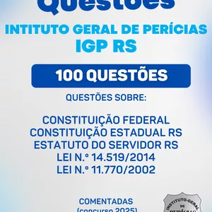 Imagem de capa para o Ebook IGP SIMULADO LEGISLAÇÃO 2025