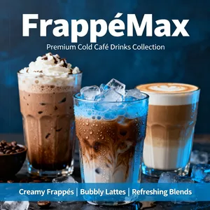 Imagen de portada para Ebook FrappéMax: una colección exclusiva de bebidas frías para cafetería