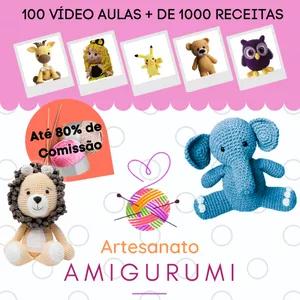 Imagem de capa para o Curso online ARTESANATO AMIGURUMI