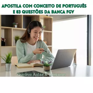Imagem de capa para o Ebook APOSTILA DE PORTUGUÊS E 83 QUESTÕES DA BANCA FGV