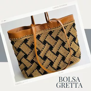 Bolsa Gretta + Mini Gretta - Curso de Crochê 