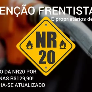 Curso Curso NR-20 Intermediário Classe I, com certificado válido de 12 horas.