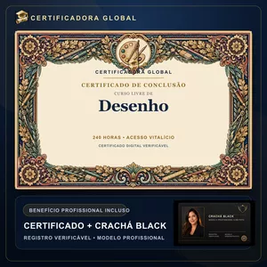 Imagem do curso 🔥 BOLSA 100% [APLICADA] - [MATRÍCULA] CURSO DE FORMAÇÃO EM DESENHO - ACESSO VITALÍCIO - CRACHÁ BLACK + REGISTRO - CASHBACK R$ 25 - BÔNUS APOSTILA EXTRA - CG