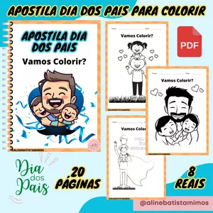 Imagem de capa para o Ebook Apostila Dia dos Pais para colorir