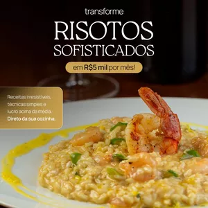 Imagem de capa para o Ebook  🍽️ E-book Risotos Lucrativos: : Receitas e Estratégias para Faturar Alto no Delivery 