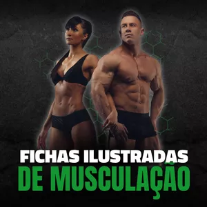 Imagem de capa para o Ebook Fichas Ilustradas de Musculação - PT