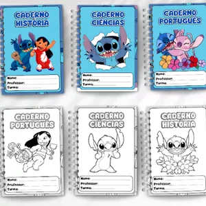 Imagem de capa para o Ebook 🌟 *Capas de Caderno Stitch* 🌟