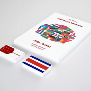 Imagem de capa para o Ebook Combo Meu Livro de Colorir Bandeiras - Volume 2 + Flash Cards Bandeiras Américas do Norte e Central