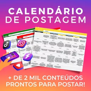 Imagem do curso Calendário de Postagem - Mais de 2k ideias de conteúdos prontas para postar!
