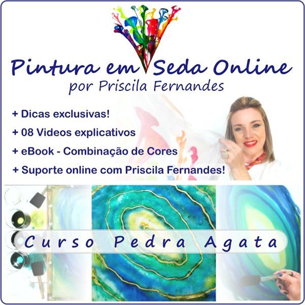 Imagem de Curso de Pintura em Seda - Pedra Ágata. criado por Priscila na hotmart