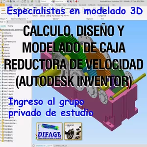 Imagem principal do produto CALCULO, DISEÑO Y MODELADO DE CAJA REDUCTORA DE VELOCIDAD (AUTODESK INVENTOR 2020)