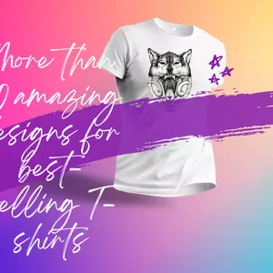 Cover image for Online course 100-Retro-Tshirt-Design-AI-Prompts-Graphics