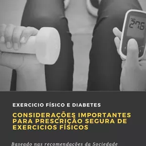 Imagem de capa para o Ebook Exercício Físico e Diabetes, considerações importantes