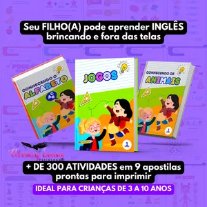 Imagem de capa para o Ebook APRENDA INGLÊS BRINCANDO! ATIVIDADES LÚDICAS PARA CRIANÇAS DE 03 A 10 ANOS APRENDER INGLÊS BRINCANDO