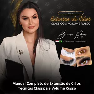 Imagem de capa para o Ebook Curso Extensão de Cílios - Clássico &amp; Volume Russo