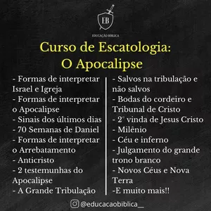 Imagem do curso Curso de Escatologia: O APOCALIPSE