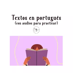 Imagem de capa para o Ebook Textos en portugués para practicar (con audios)