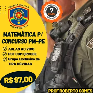 Imagem do curso Curso de Matemática para PMPE da Banca IAUPE/UPENET