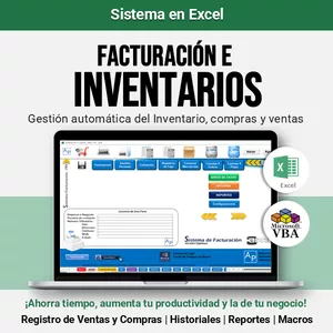 Imagen de portada para Ebook Sistema de Facturación e Inventarios en Excel