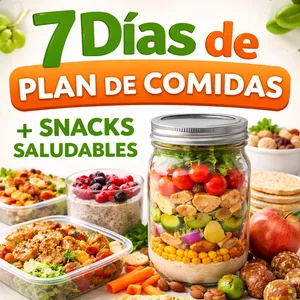 Imagen de portada para Ebook 7 Días de Plan de Comidas + Snacks Saludables