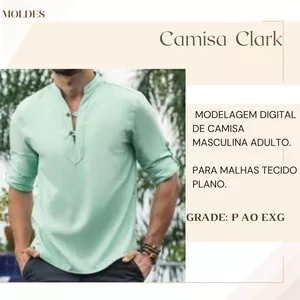 Imagem de capa para o Ebook Molde Camisa Masculina Clark