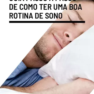 Imagem de capa para o Ebook Guia passo a passo de como ter uma ótima rotina de sono 