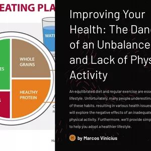 Cover image for Ebook improving your health:the danger of an unbalanced diet and lack of physical activity 