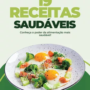 Imagem de capa para o Ebook 19 receitas saudáveis para o dia a dia.