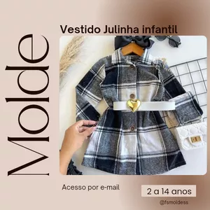 Imagem de capa para o Ebook Molde vestido Julinha infantil 