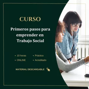 Imagen de portada para Curso online Primeros pasos para emprender en Trabajo Social
