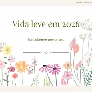 Imagem de capa para o Ebook Planner 2026 - Vida Leve 🌿