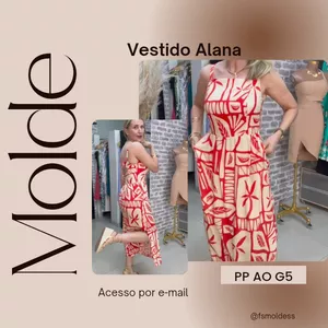 Imagem de capa para o Ebook Molde vestido alana